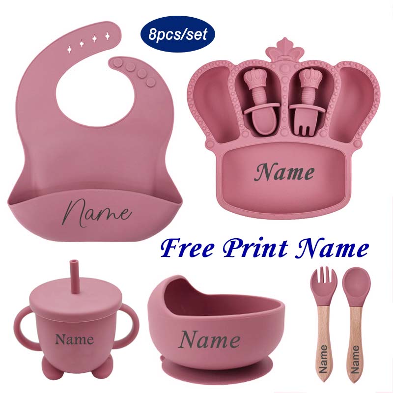Baby Food Universe - Personalized Name Baby Feeding Plate Dishes